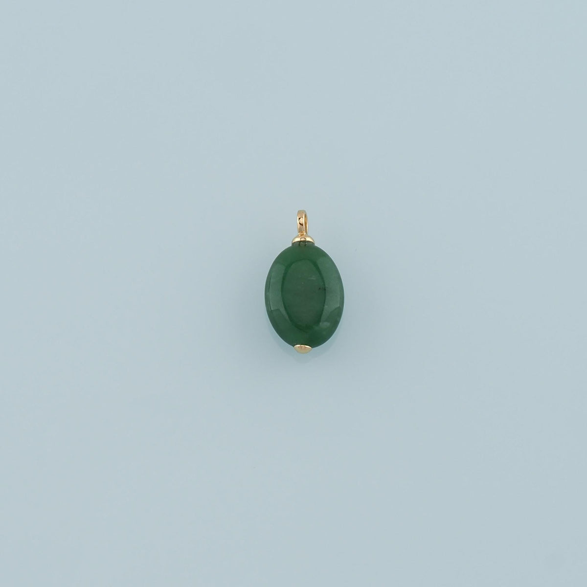 18K Gold Filled Oval Pendant,Natural Stone Charm Bracelet Necklace for DIY Jewelry Making Supply