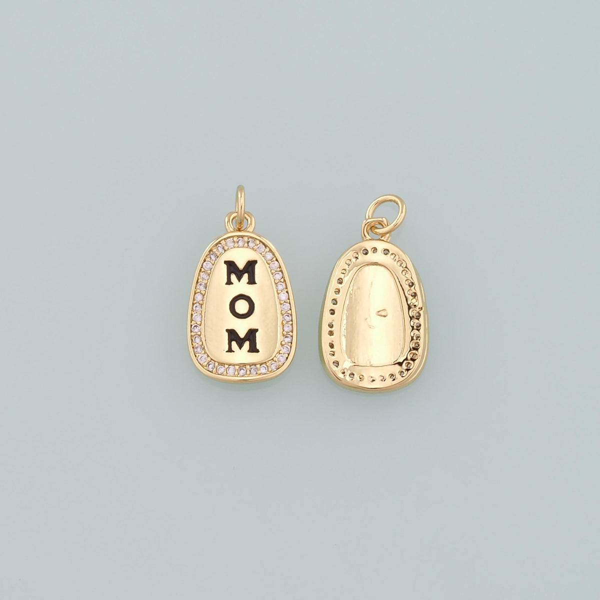 18K Gold Filled Hand Enamel Charm Pendant for Jewelry Making