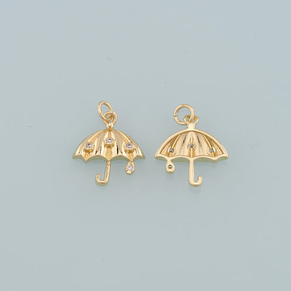18K Gold Filled Hand CZ Charm Pendant for Jewelry Making