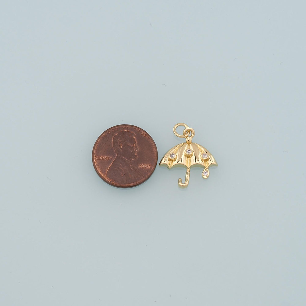 18K Gold Filled Hand CZ Charm Pendant for Jewelry Making
