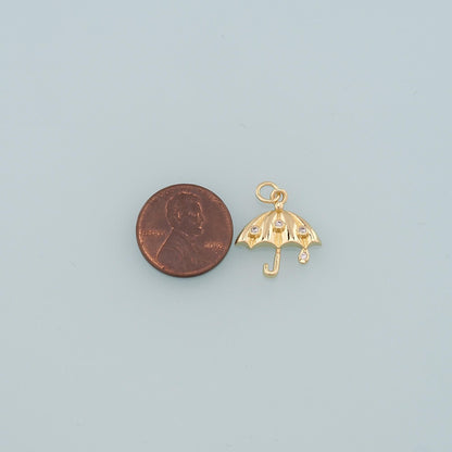 18K Gold Filled Hand CZ Charm Pendant for Jewelry Making