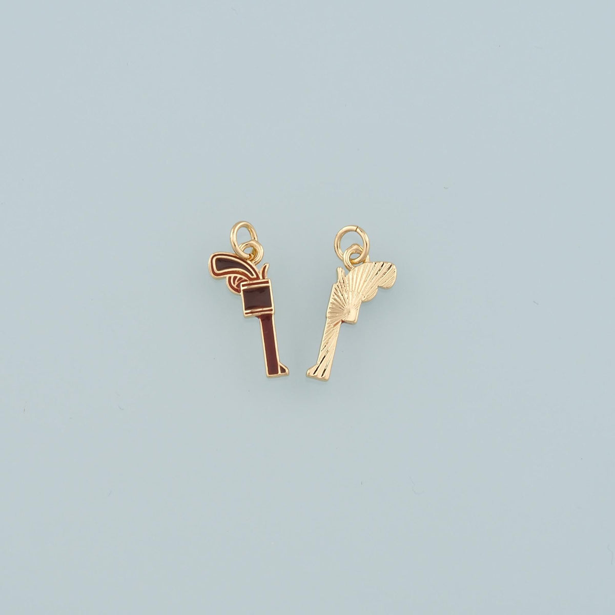 18K Gold Filled Hand Enamel Charm Pendant for Jewelry Making