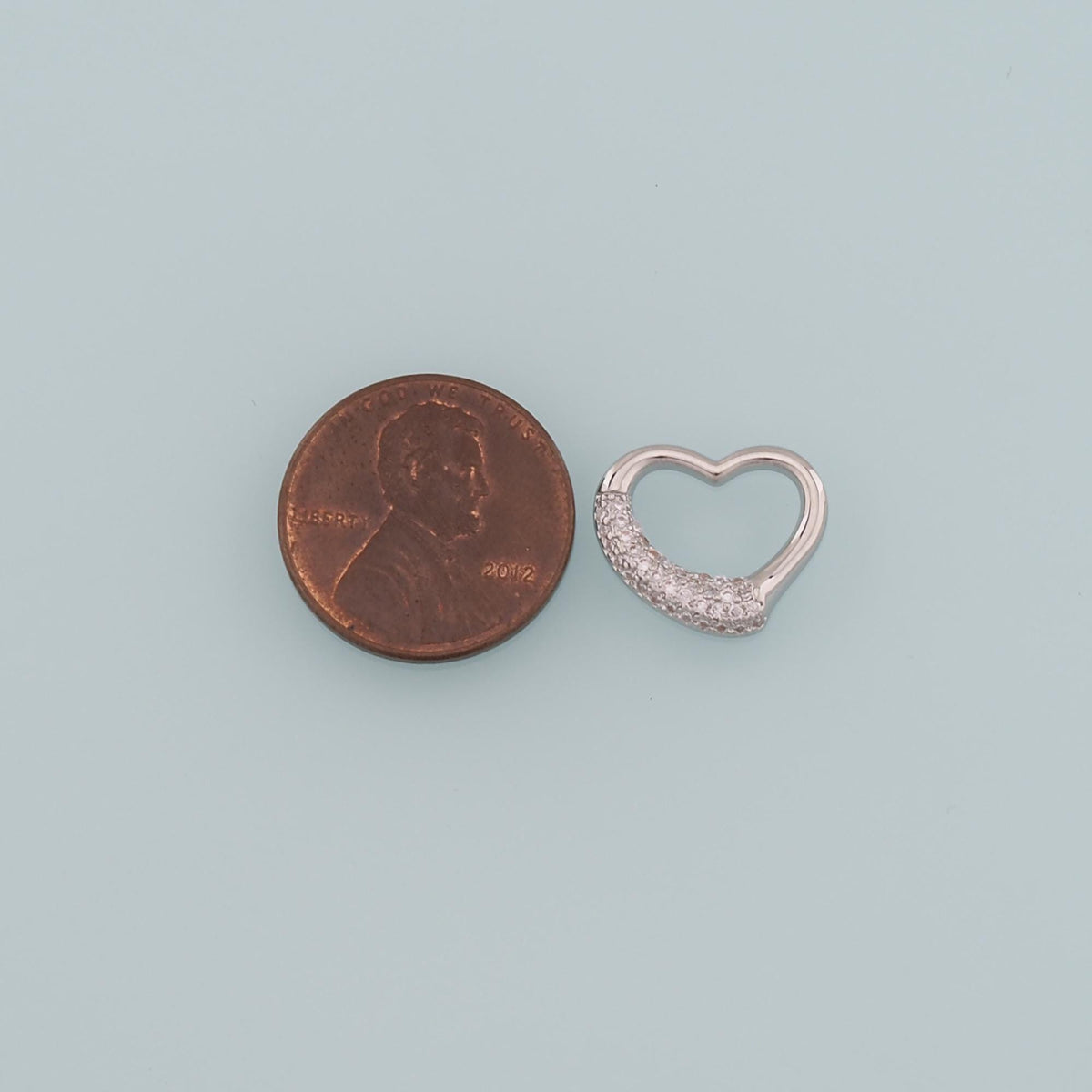 Gold Heart Charms,18K Gold Filled Heart Pendant,CZ Micro Pave Heart Charm Bracelet Necklace for DIY Jewelry Making Supply