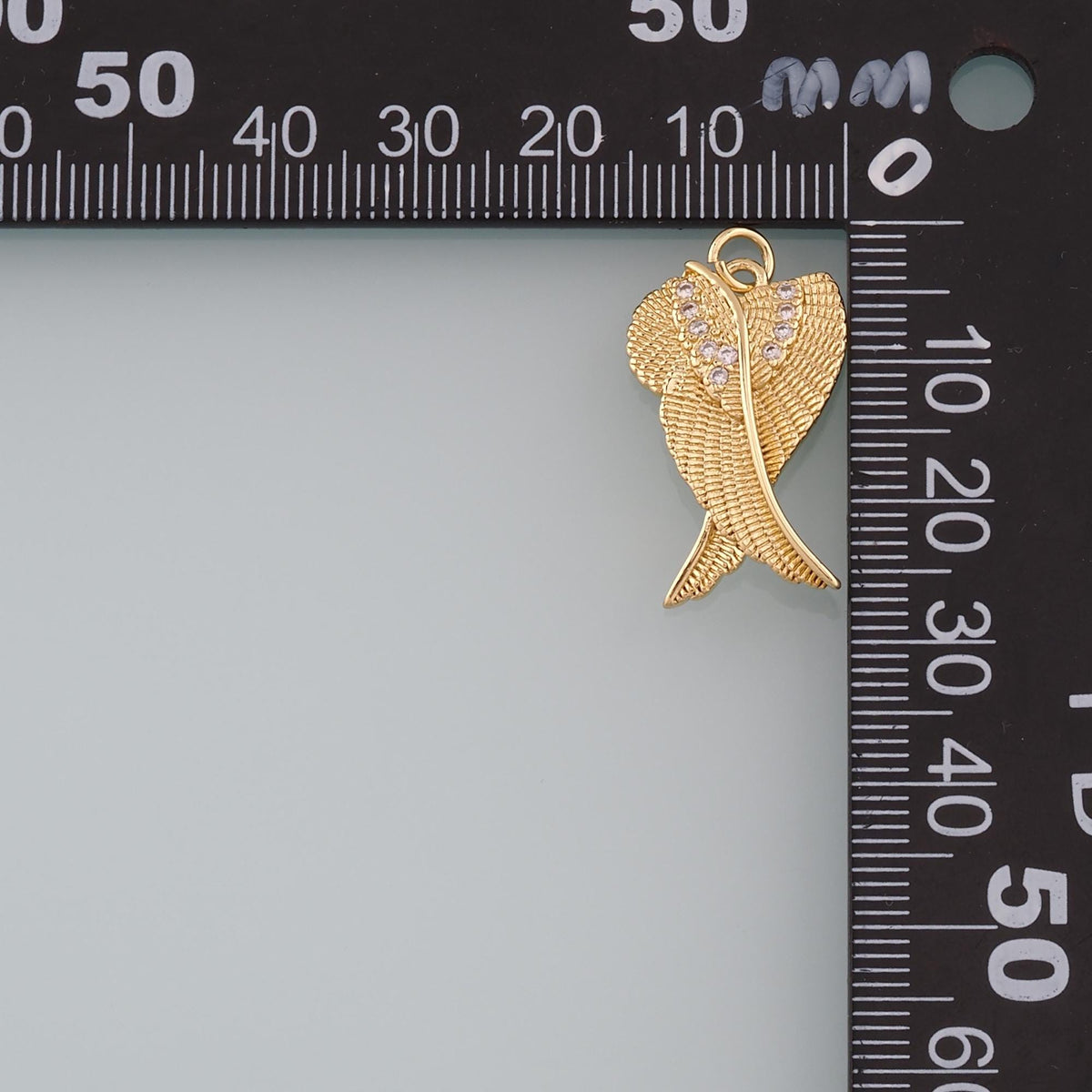 Gold Wing Charms,18K Gold Filled Wings Pendant,CZ Micro Pave Angel Wings Charm Bracelet Necklace for DIY Jewelry Making Suppl