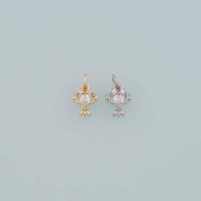 Gold Lobster Charms,18K Gold Filled Lobster Pendant,CZ Micro Pave Ocean Charm Bracelet Necklace for DIY Jewelry Making Supply