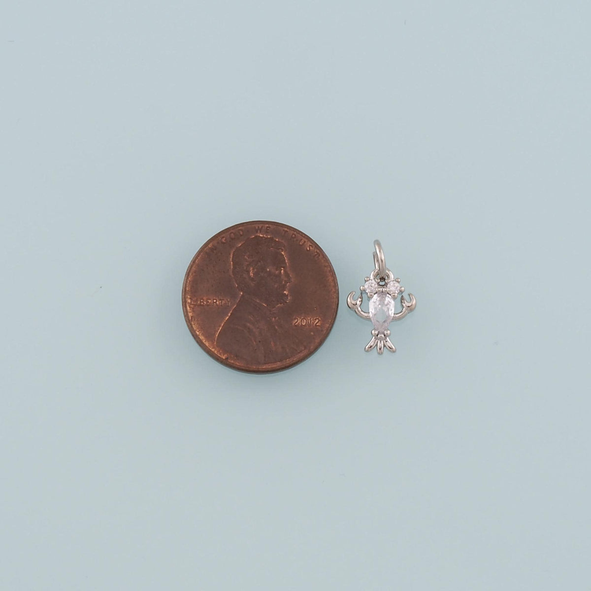 18K Gold Filled Hand CZ Charm Pendant for Jewelry Making
