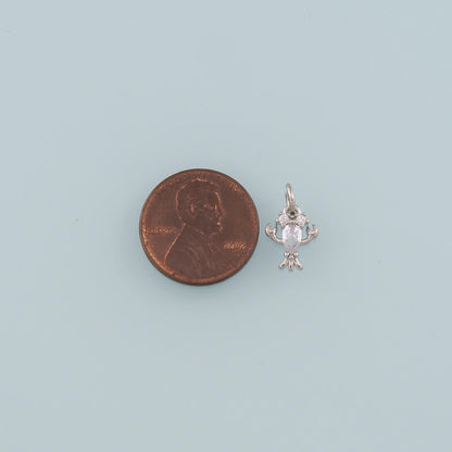 18K Gold Filled Hand CZ Charm Pendant for Jewelry Making