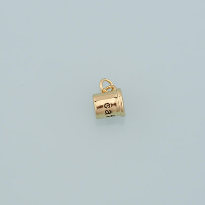 Gold Cup Charms,18K Gold Filled Coffee Cup Pendant,Cup Charm Bracelet Necklace for DIY Jewelry Making Supply