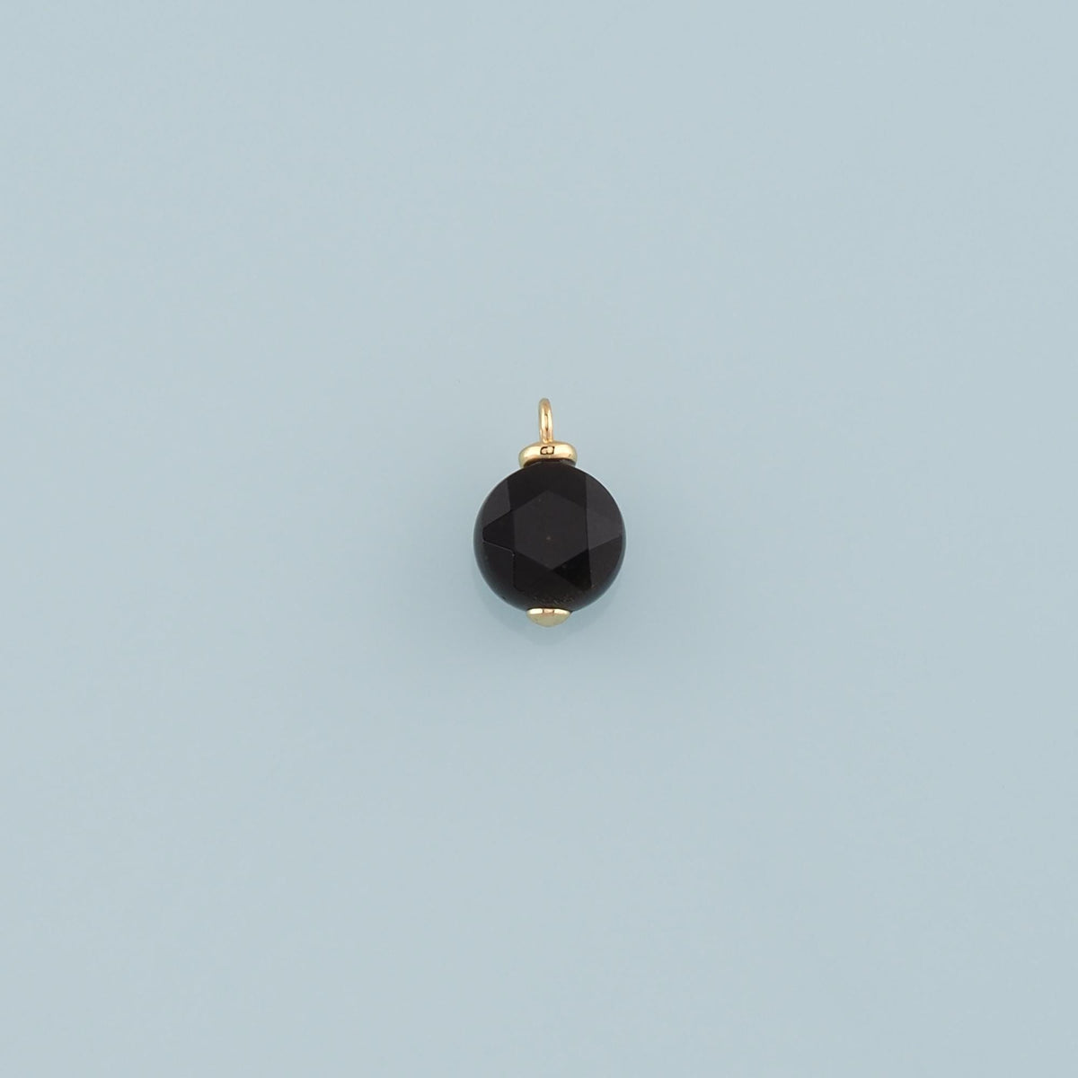 18K Gold Filled Round Pendant,Natural Stone Charm Bracelet Necklace for DIY Jewelry Making Supply