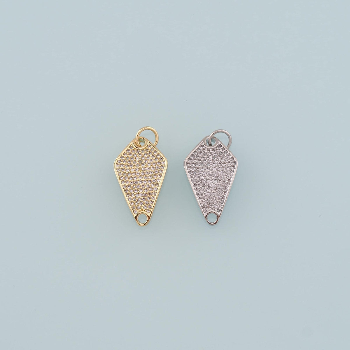 18K Gold Filled Hand CZ Charm Pendant for Jewelry Making