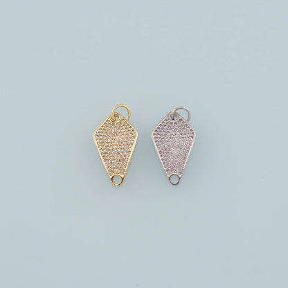 18K Gold Filled Hand CZ Charm Pendant for Jewelry Making