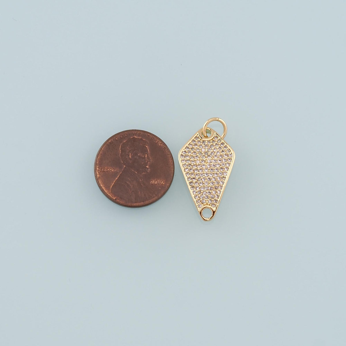 18K Gold Filled Hand CZ Charm Pendant for Jewelry Making