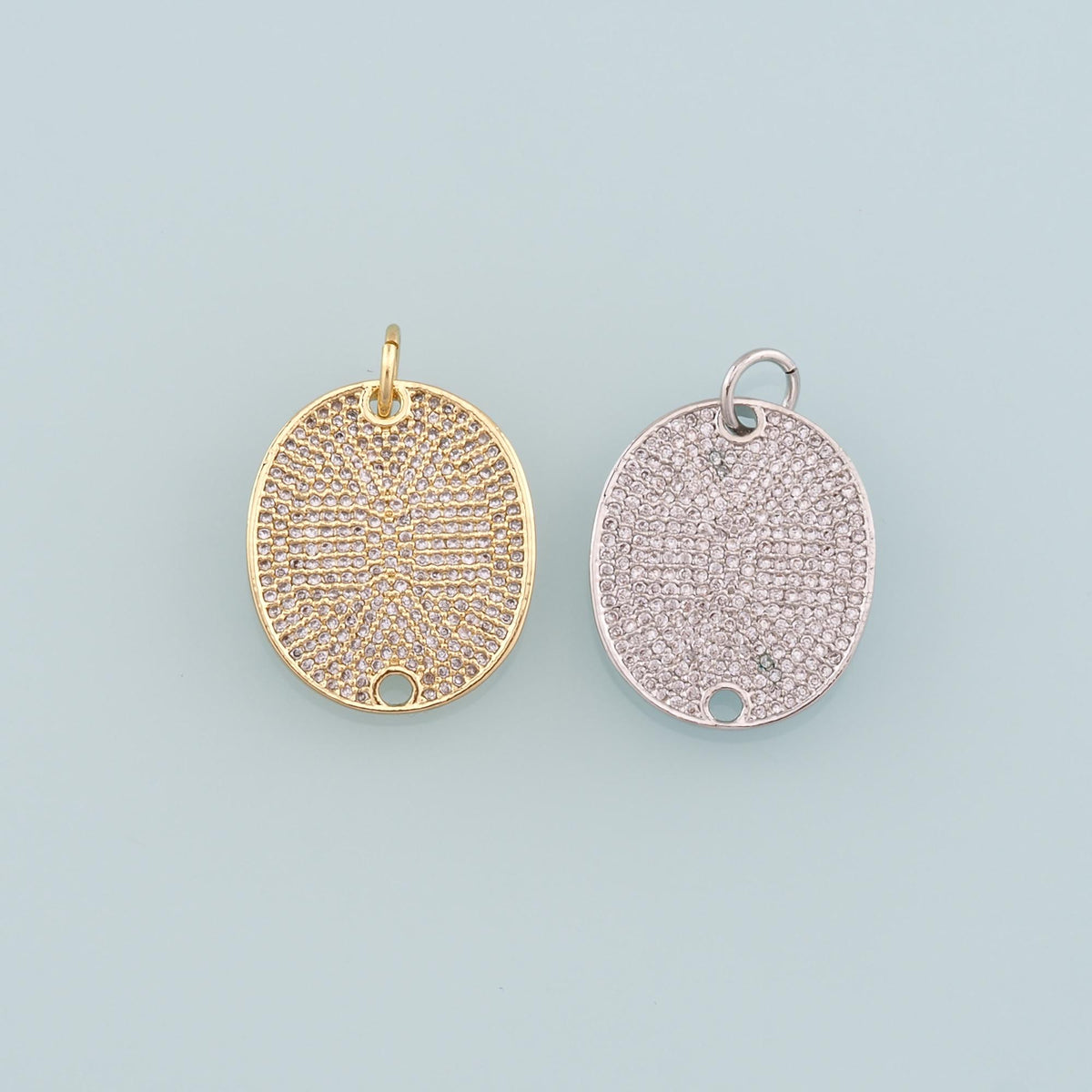 18K Gold Filled Hand CZ Charm Pendant for Jewelry Making