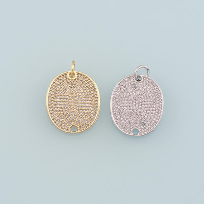 18K Gold Filled Hand CZ Charm Pendant for Jewelry Making