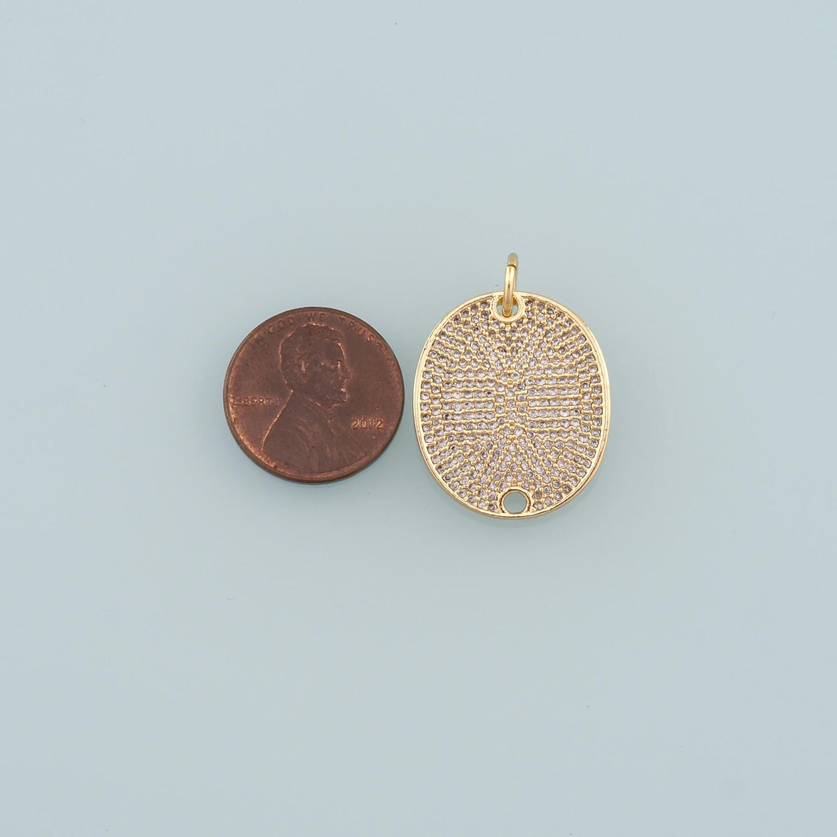 18K Gold Filled Hand CZ Charm Pendant for Jewelry Making