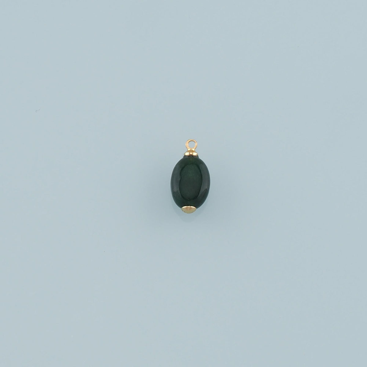 18K Gold Filled Oval Pendant,Natural Stone Charm Bracelet Necklace for DIY Jewelry Making Supply