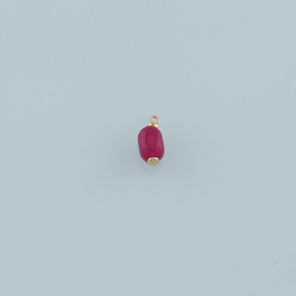 18K Gold Filled Oval Charm Pendant for Jewelry Making
