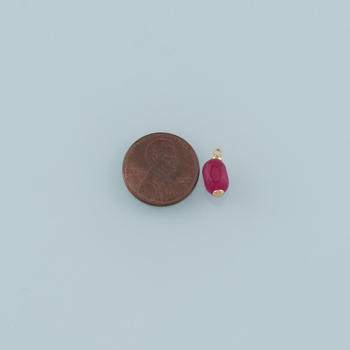 18K Gold Filled Oval Charm Pendant for Jewelry Making