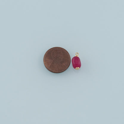 18K Gold Filled Oval Charm Pendant for Jewelry Making