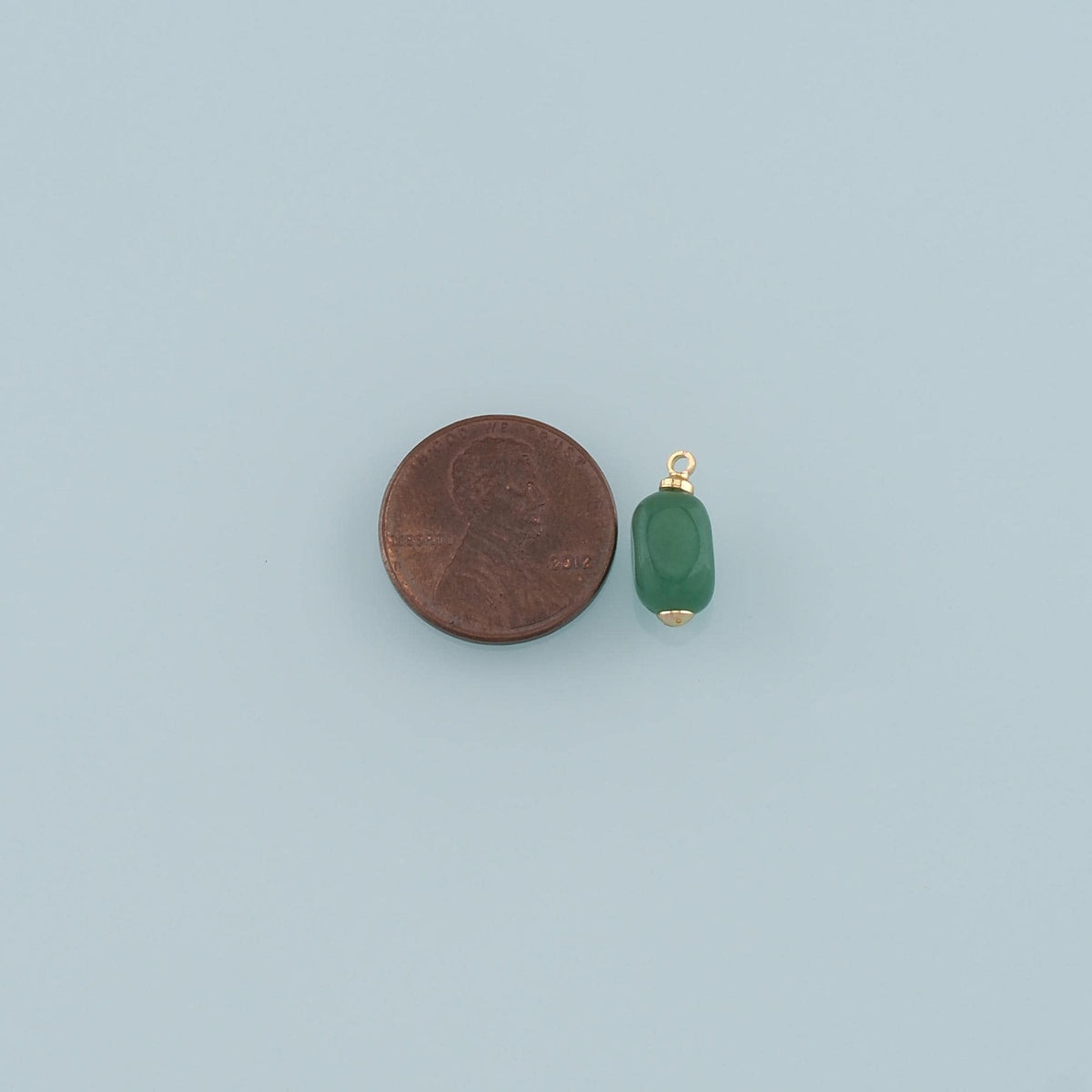 18K Gold Filled Oval Charm Pendant for Jewelry Making