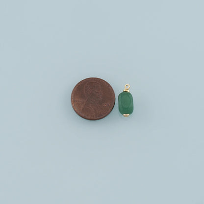 18K Gold Filled Oval Charm Pendant for Jewelry Making