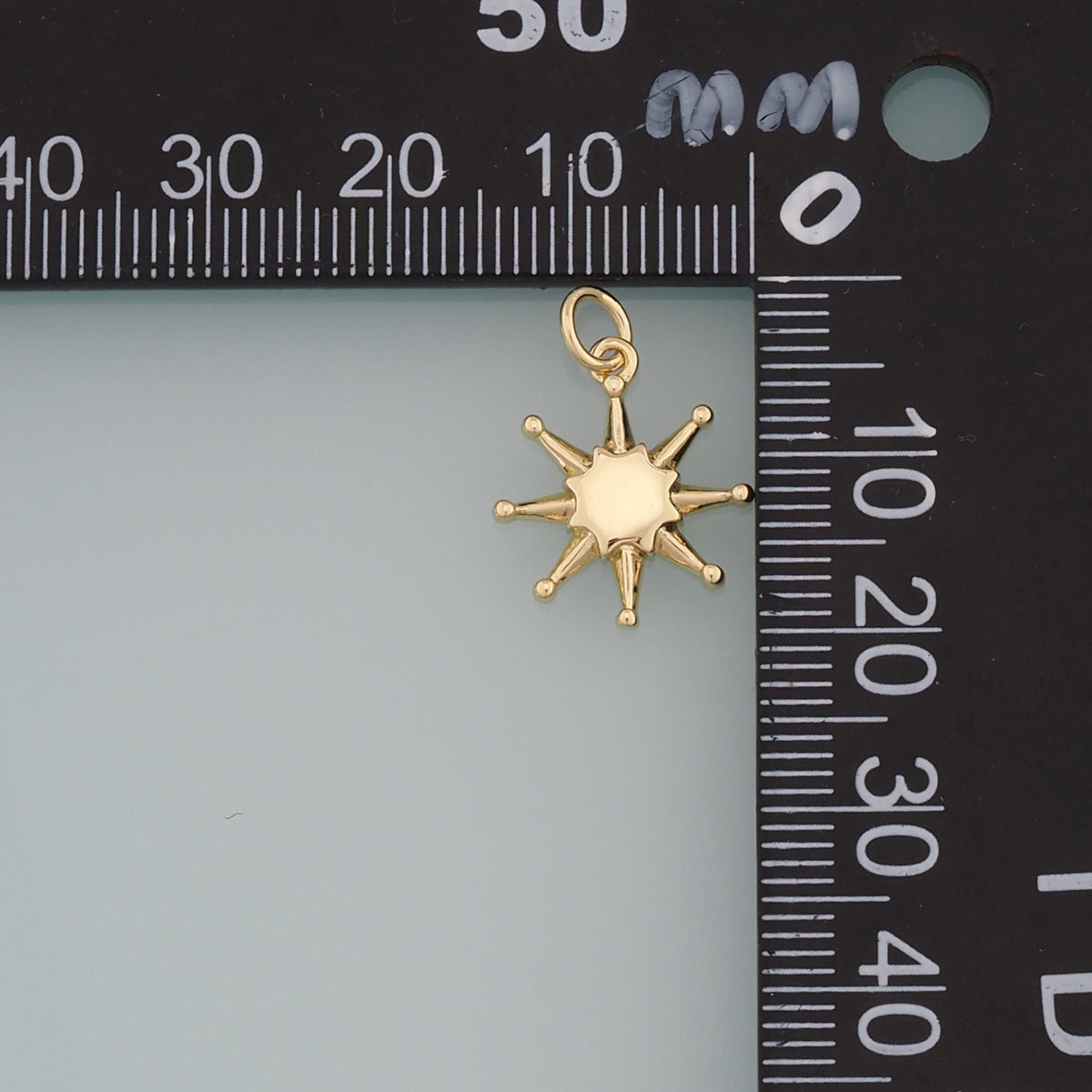Gold Sun Charms,18K Gold Filled Sun Pendant,Celestial Charm Bracelet Necklace for DIY Jewelry Making Supply