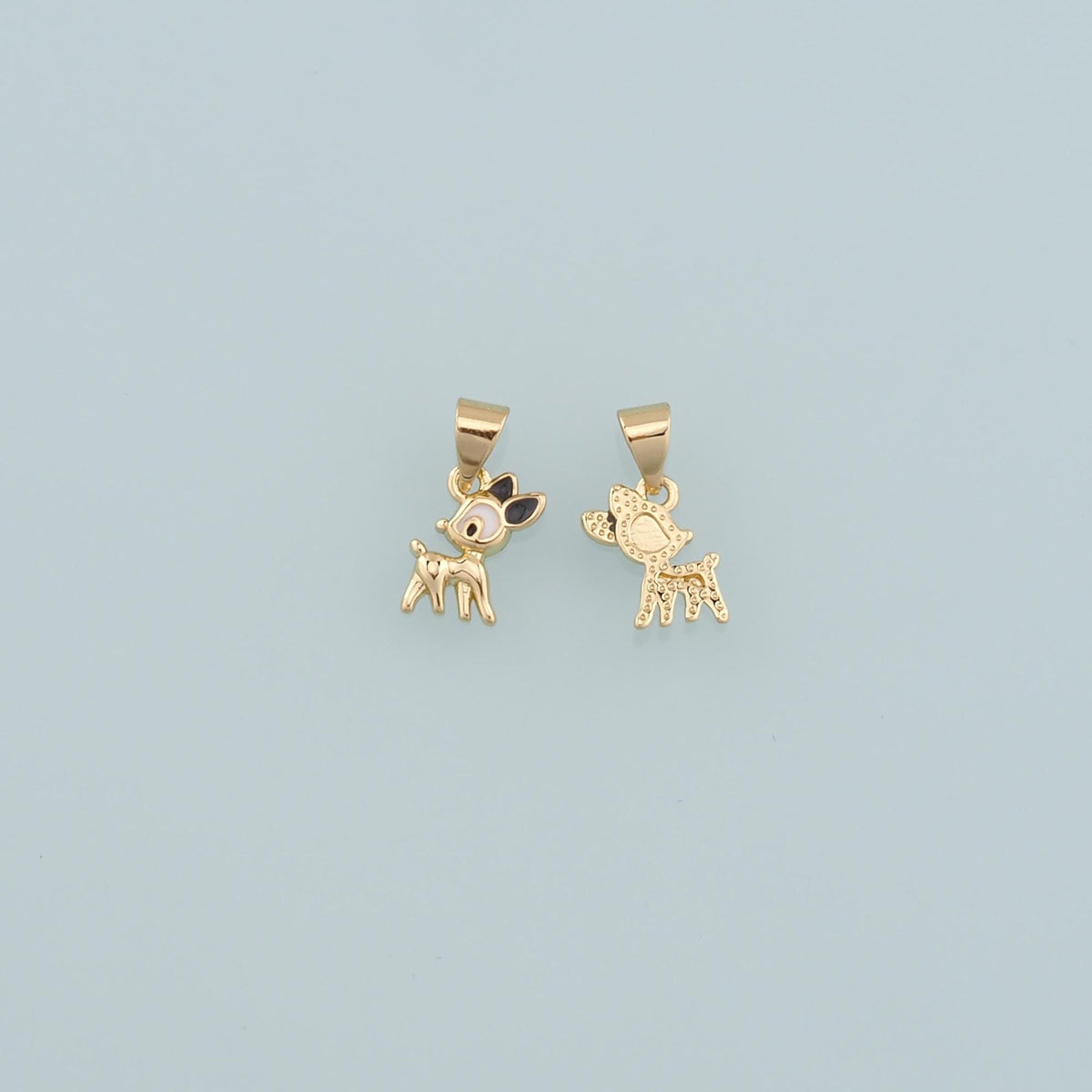 18K Gold Filled Hand Enamel Charm Pendant for Jewelry Making