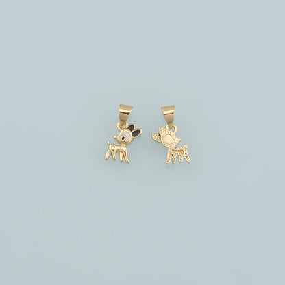 18K Gold Filled Hand Enamel Charm Pendant for Jewelry Making