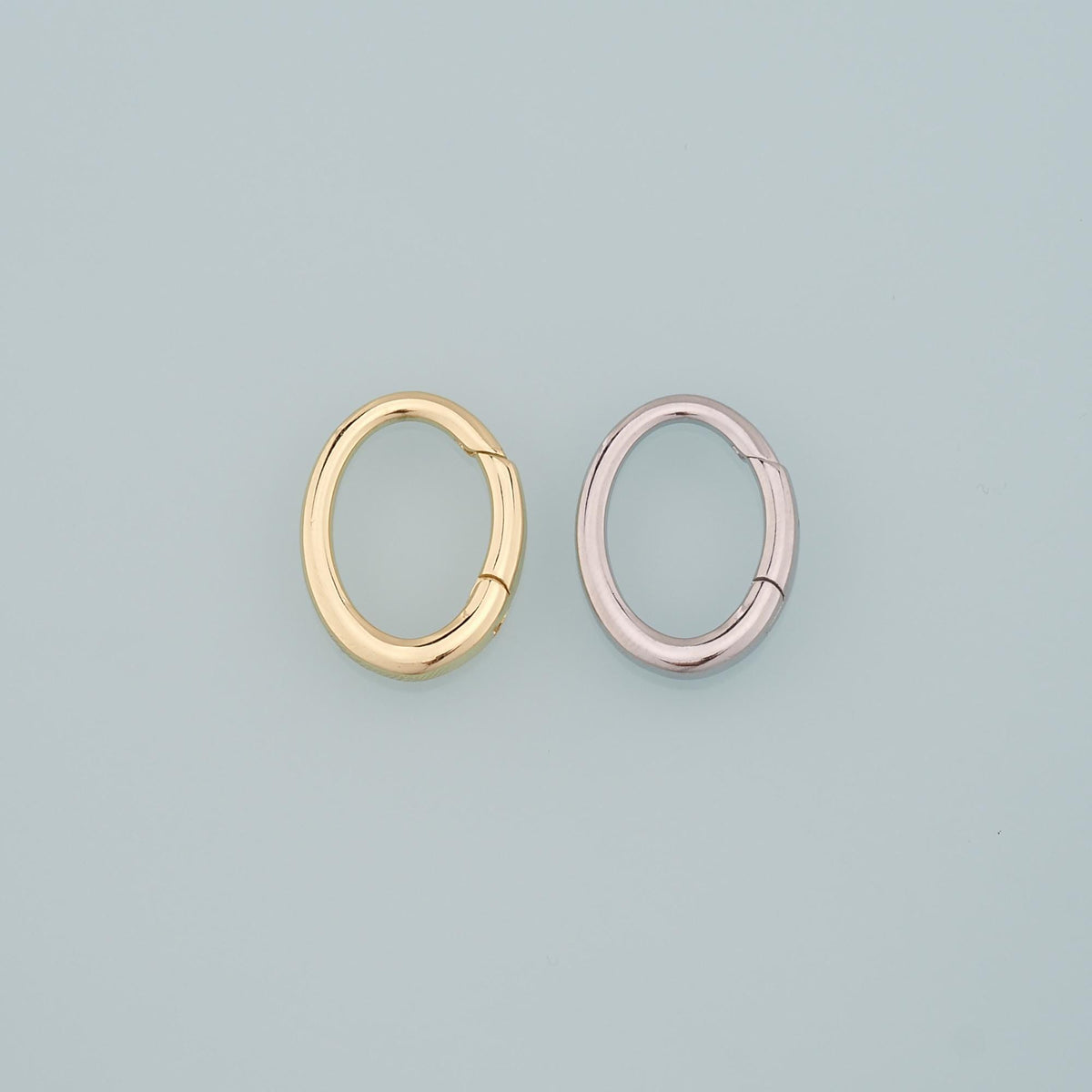 18K Gold Filled Oval Carabiner Clasp,Carabiner Lock Connector,Spring Push Gate for DIY Jewelry Finding Necklace Bracelet