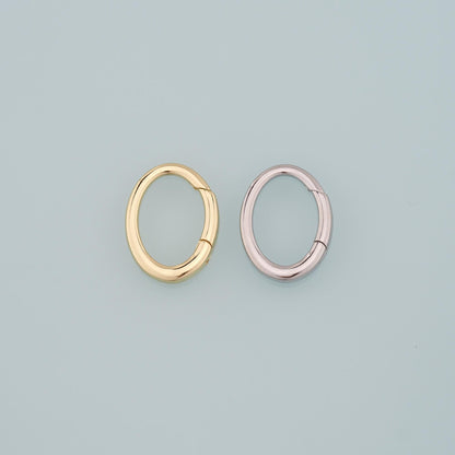 18K Gold Filled Oval Carabiner Clasp,Carabiner Lock Connector,Spring Push Gate for DIY Jewelry Finding Necklace Bracelet