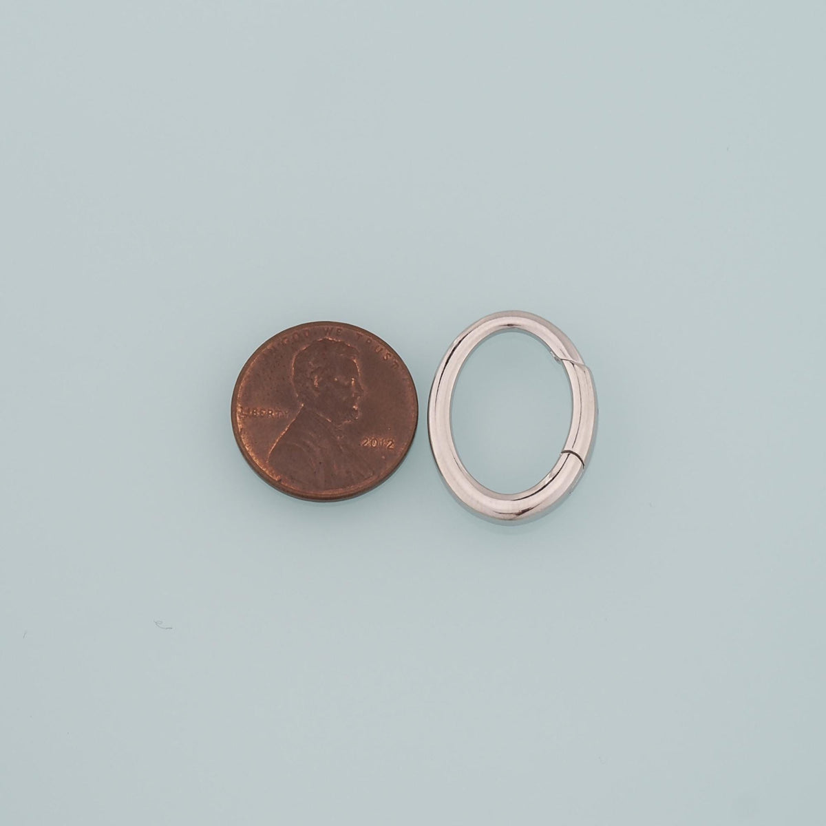 18K Gold Filled Oval Carabiner Clasp,Carabiner Lock Connector,Spring Push Gate for DIY Jewelry Finding Necklace Bracelet