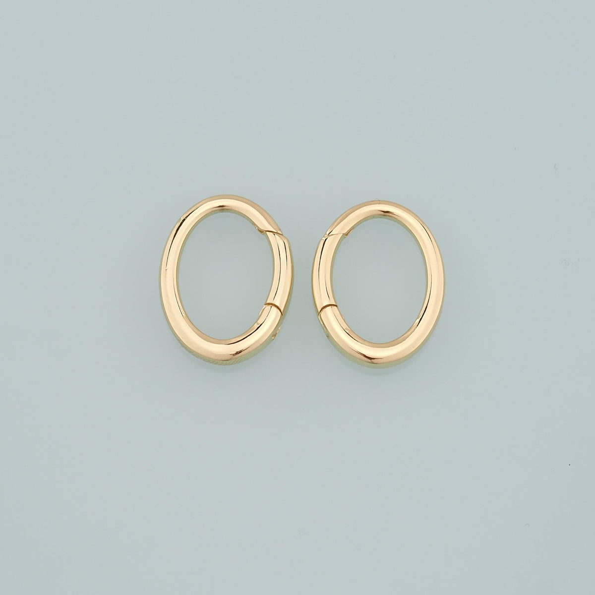 18K Gold Filled Oval Carabiner Clasp,Carabiner Lock Connector,Spring Push Gate for DIY Jewelry Finding Necklace Bracelet