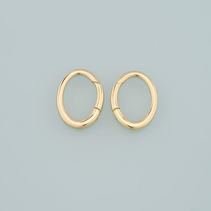 18K Gold Filled Oval Carabiner Clasp,Carabiner Lock Connector,Spring Push Gate for DIY Jewelry Finding Necklace Bracelet