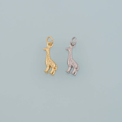 Gold Animal Charms,18K Gold Filled Giraffe Pendant,Dainty Giraffe Charm Bracelet Necklace for DIY Jewelry Making Supply