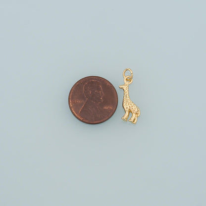 Gold Animal Charms,18K Gold Filled Giraffe Pendant,Dainty Giraffe Charm Bracelet Necklace for DIY Jewelry Making Supply