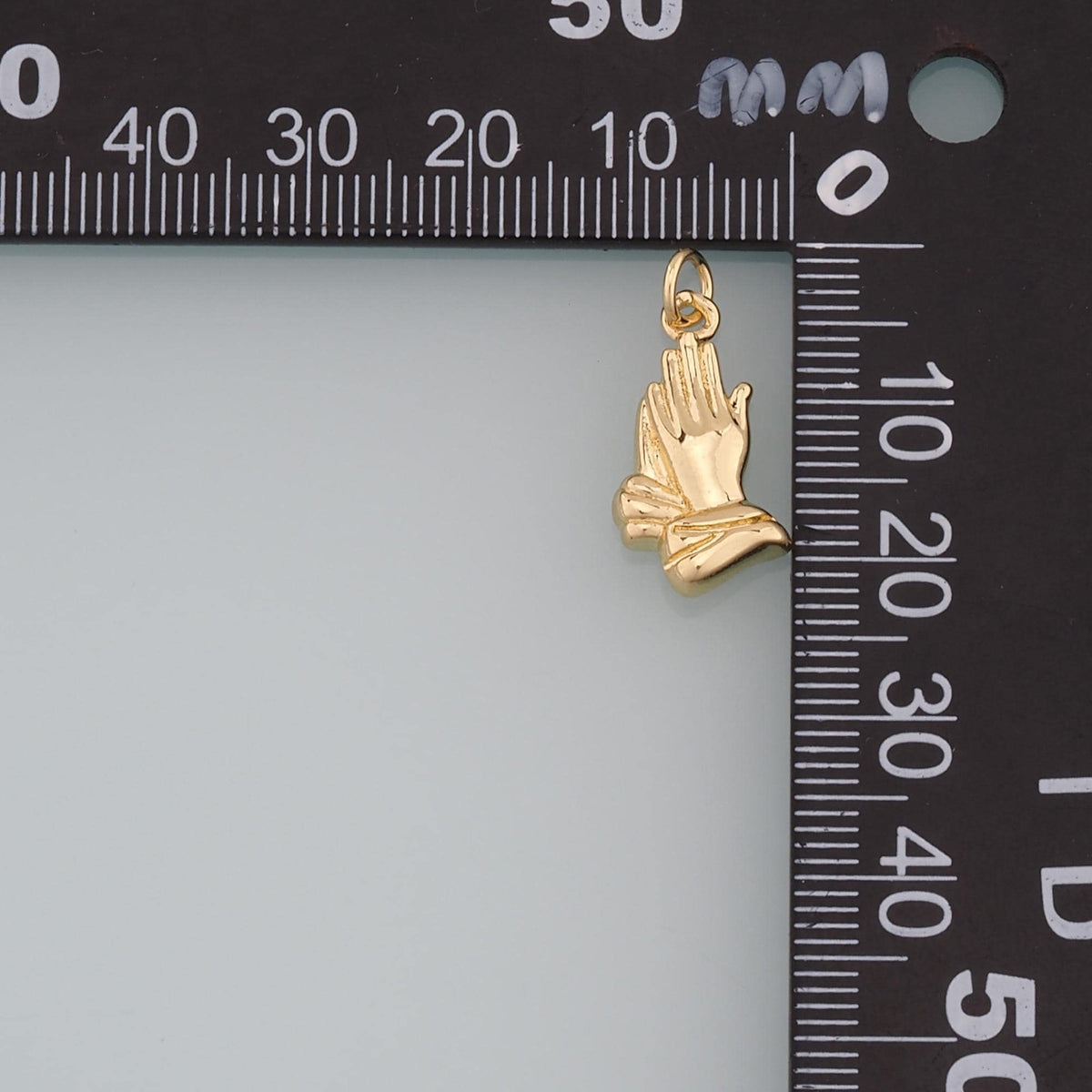Gold Hand Charms,18K Gold Filled Gesture Pendant,Hand Charm Bracelet Necklace for DIY Jewelry Making Supply
