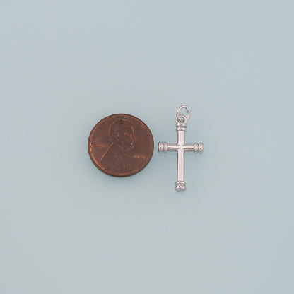 Gold Cross Charms,18K Gold Filled Cross Pendant,Religion Charm Bracelet Necklace for DIY Jewelry Making Supply