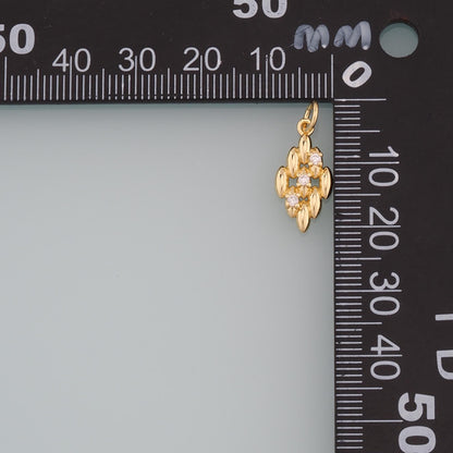 18K Gold Filled Hand CZ Charm Pendant for Jewelry Making