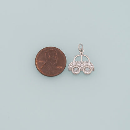 18K Gold Filled Cubic Zirconia Charm Pendant for Jewelry Making
