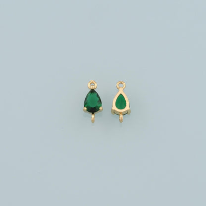 18K Gold Filled Crystal Oval Connector for Jewelry Making