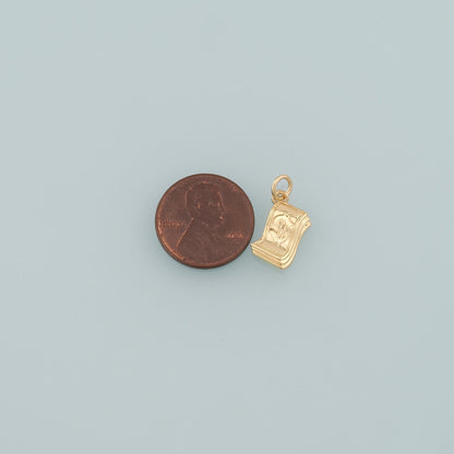 Gold Dollar Charms,18K Gold Filled Money Pendant,Dollar Charm Bracelet Necklace for DIY Jewelry Making Supply
