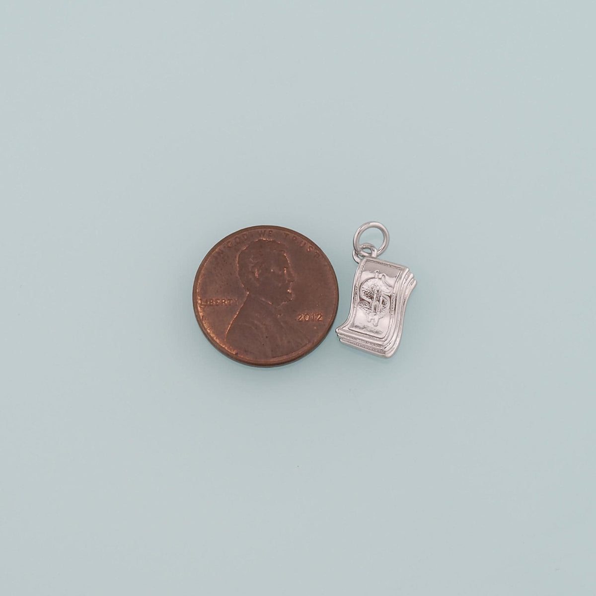 Gold Dollar Charms,18K Gold Filled Money Pendant,Dollar Charm Bracelet Necklace for DIY Jewelry Making Supply