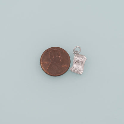 Gold Dollar Charms,18K Gold Filled Money Pendant,Dollar Charm Bracelet Necklace for DIY Jewelry Making Supply
