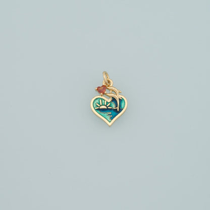 Gold Dolphin Charms,18K Gold Filled Enamel Dolphin Pendant,Enamel Dolphin Charm Bracelet Necklace for DIY Jewelry Making Supp