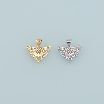 18K Gold Filled Hand CZ Charm Pendant for Jewelry Making