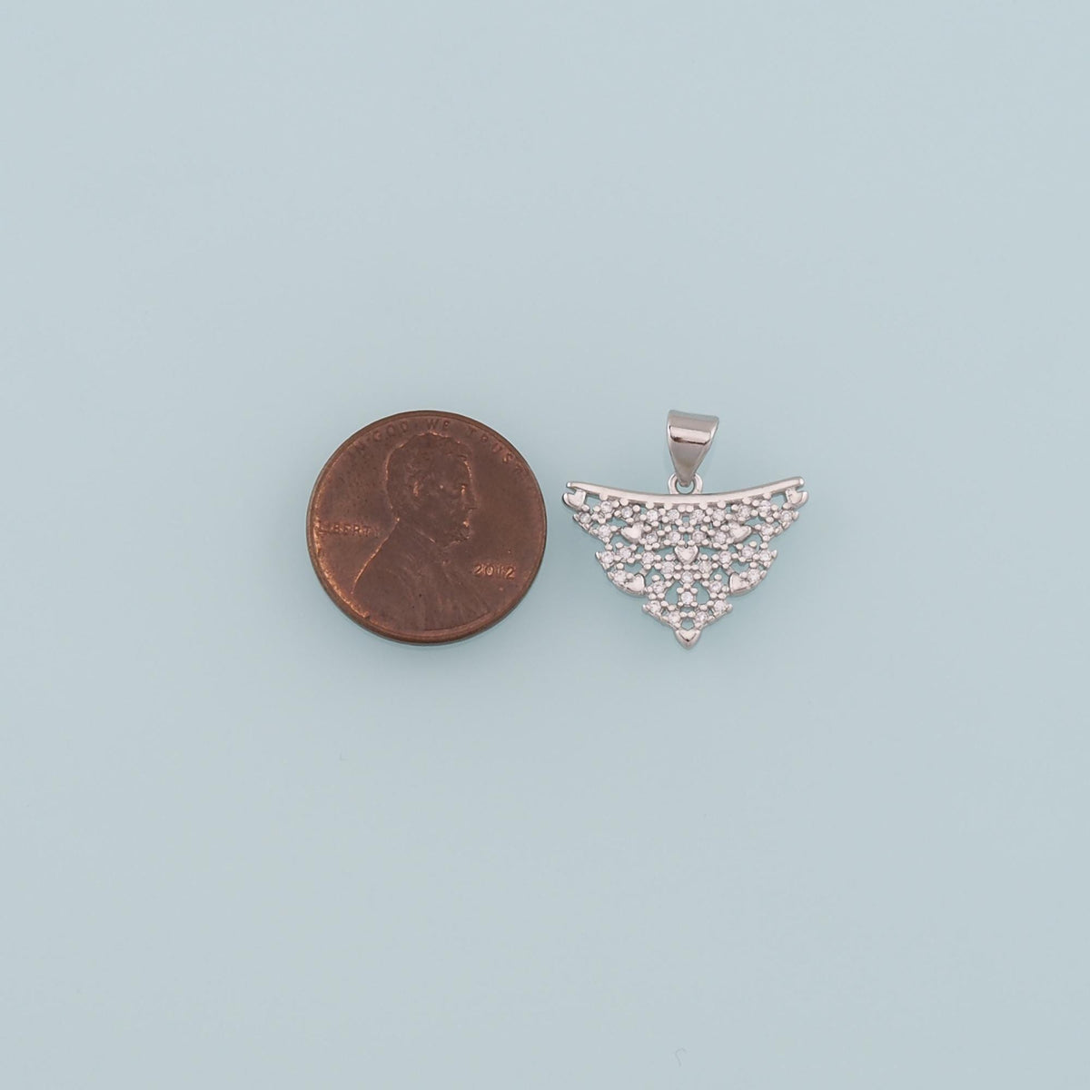 18K Gold Filled Hand CZ Charm Pendant for Jewelry Making