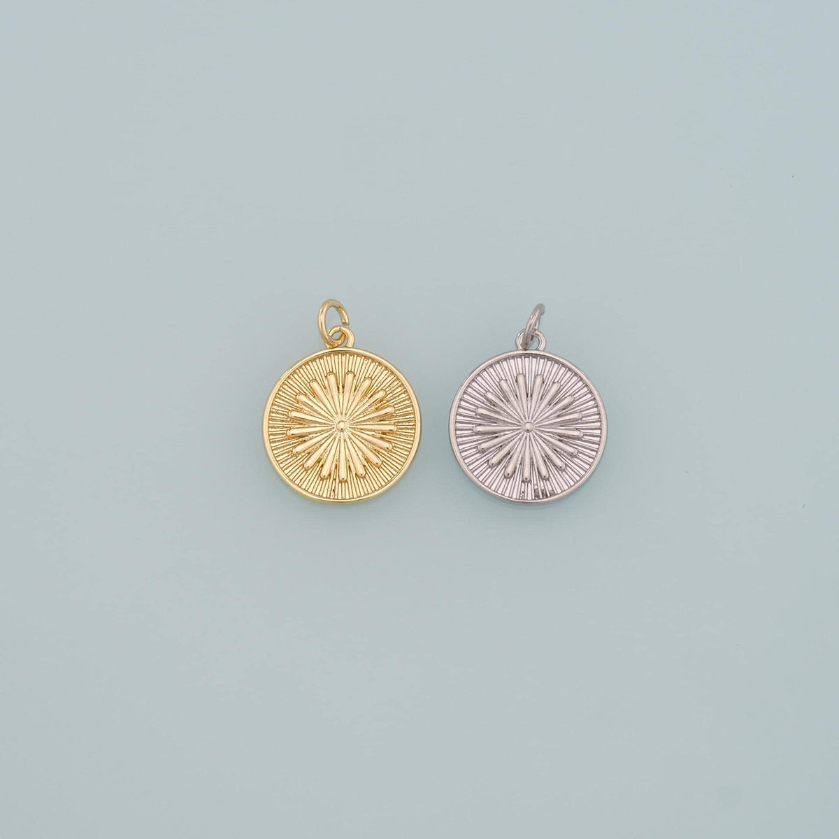 18K Gold Filled Sun Charm Pendant for Jewelry Making