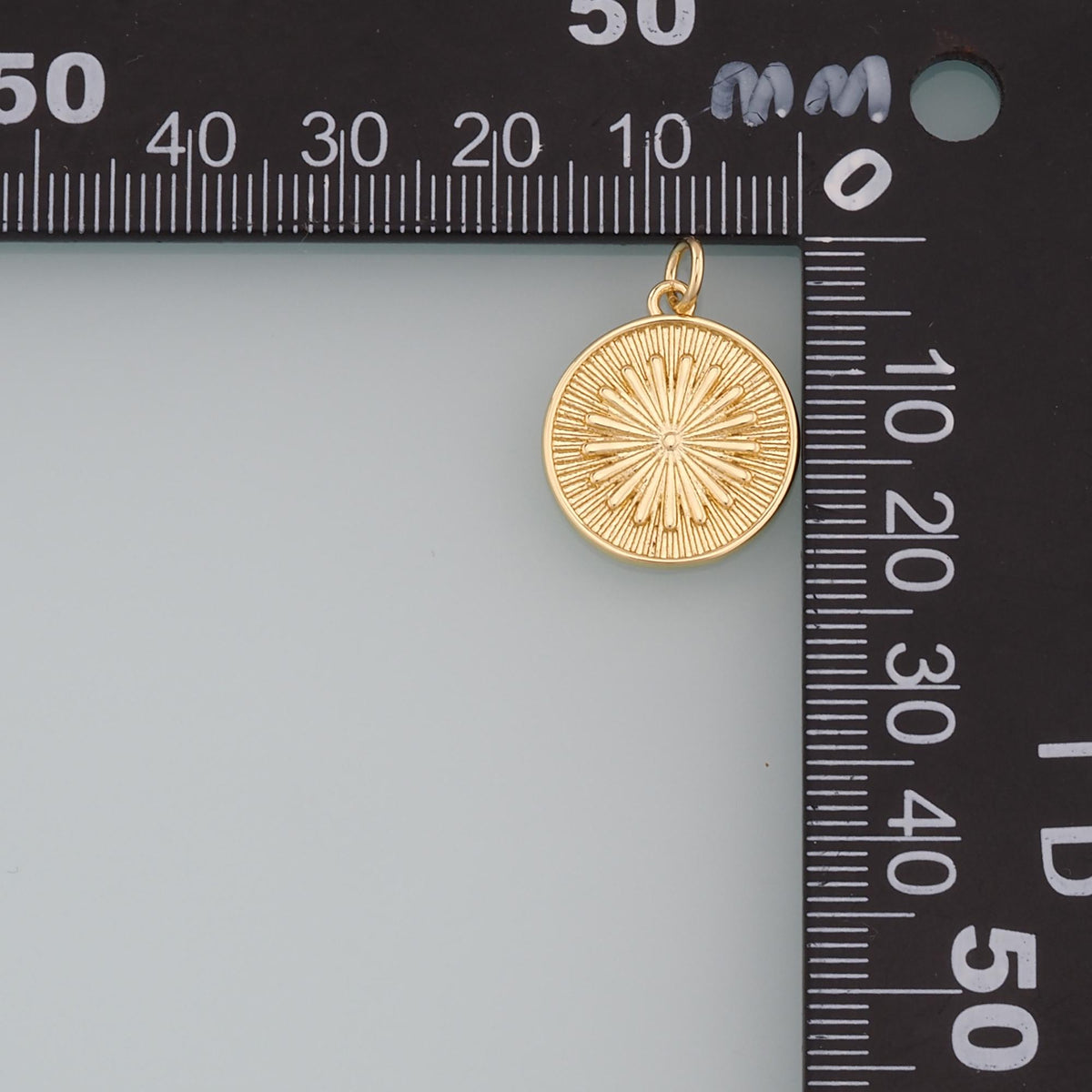 18K Gold Filled Sun Charm Pendant for Jewelry Making