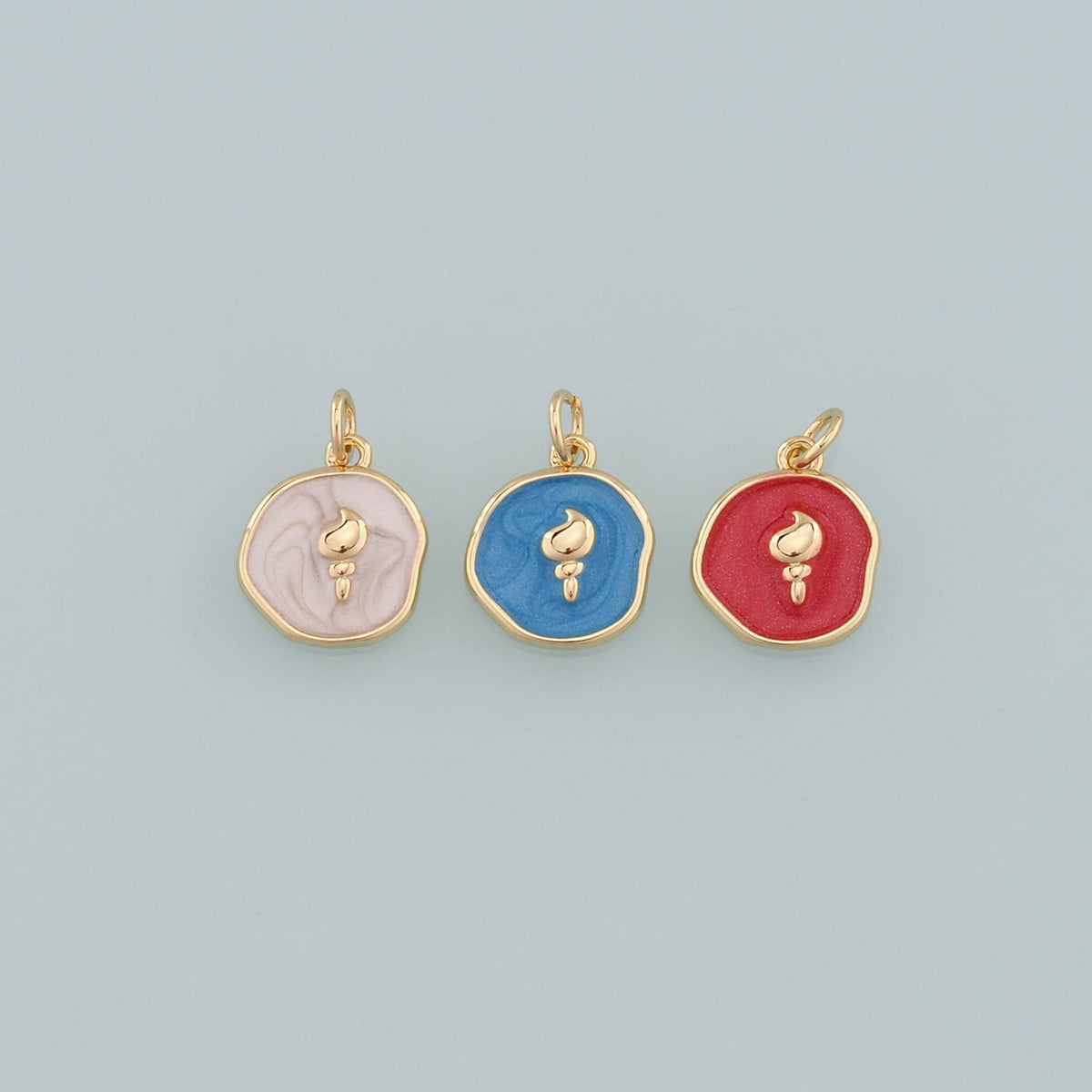 Gold Conch Charms,18K Gold Filled Conch Pendant,Enamel Conch Shell Charm Bracelet Necklace for DIY Jewelry Making Supply