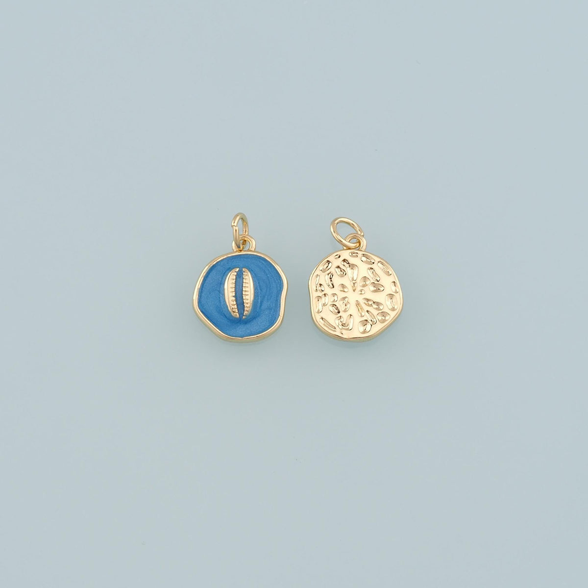 Gold Conch Charms,18K Gold Filled Baby Shell Pendant,Enamel Conch Shell Charm Bracelet Necklace for DIY Jewelry Making Supply